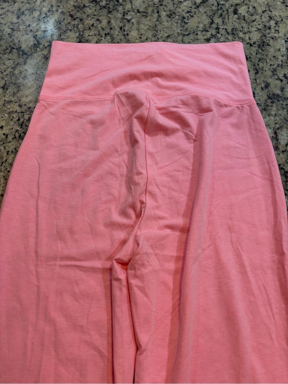Zenana Outfitters Hot Pink Flare Leggings with Fold-over Waist - Picture 3 of 6